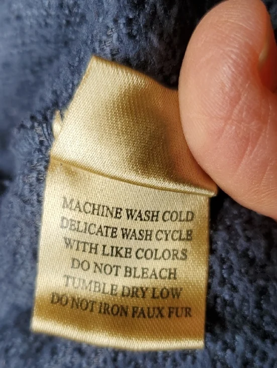 True Grit Men’s Navy Sherpa Zip Pullover - Picture 6 of 12